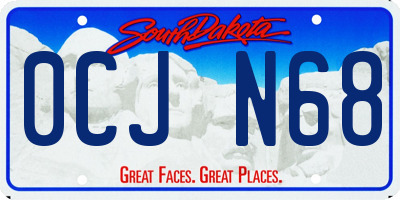 SD license plate 0CJN68