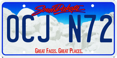 SD license plate 0CJN72