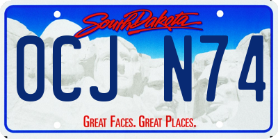 SD license plate 0CJN74