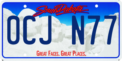 SD license plate 0CJN77