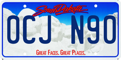 SD license plate 0CJN90
