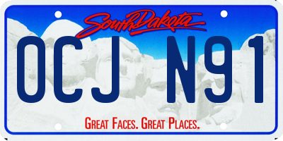 SD license plate 0CJN91