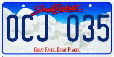 SD license plate 0CJO35