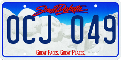 SD license plate 0CJO49