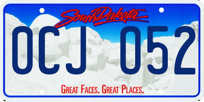 SD license plate 0CJO52