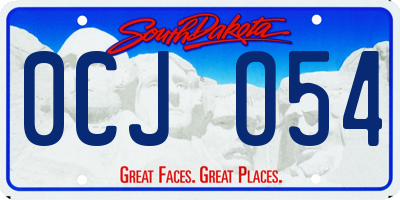 SD license plate 0CJO54