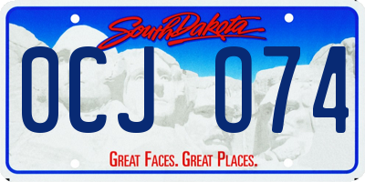SD license plate 0CJO74