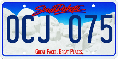 SD license plate 0CJO75