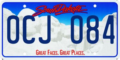 SD license plate 0CJO84