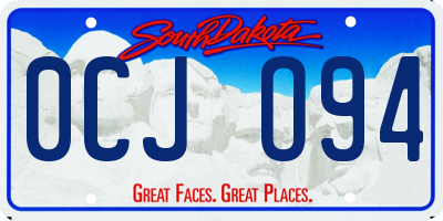 SD license plate 0CJO94