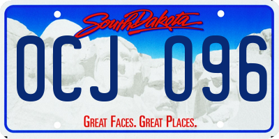 SD license plate 0CJO96