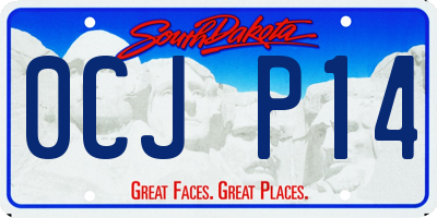 SD license plate 0CJP14