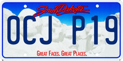 SD license plate 0CJP19