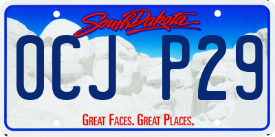 SD license plate 0CJP29