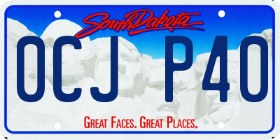 SD license plate 0CJP40