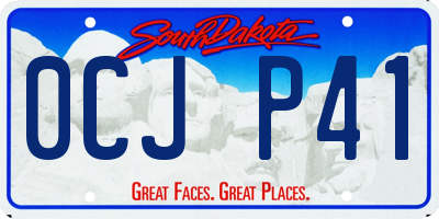 SD license plate 0CJP41