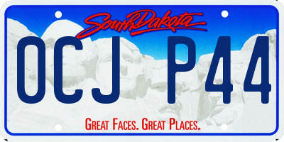 SD license plate 0CJP44