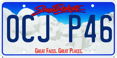 SD license plate 0CJP46