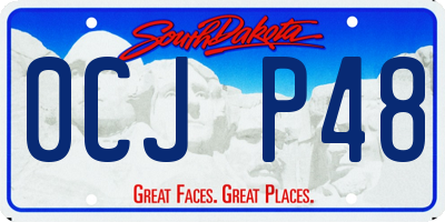 SD license plate 0CJP48