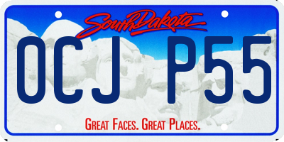 SD license plate 0CJP55