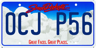 SD license plate 0CJP56