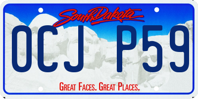 SD license plate 0CJP59