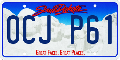 SD license plate 0CJP61