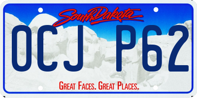 SD license plate 0CJP62