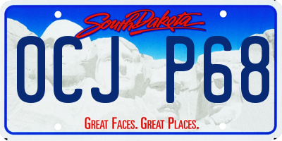 SD license plate 0CJP68