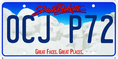 SD license plate 0CJP72