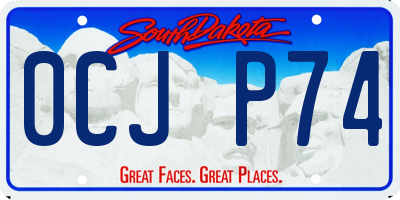 SD license plate 0CJP74