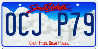 SD license plate 0CJP79