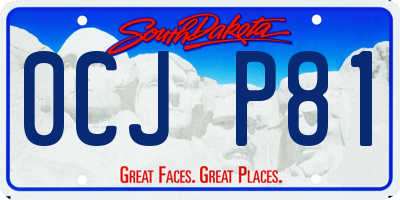 SD license plate 0CJP81