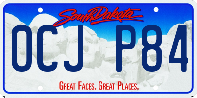 SD license plate 0CJP84
