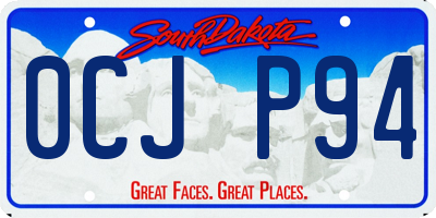 SD license plate 0CJP94