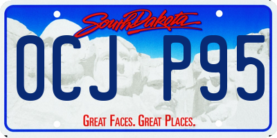 SD license plate 0CJP95