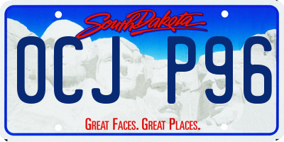 SD license plate 0CJP96