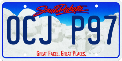 SD license plate 0CJP97