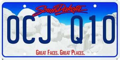 SD license plate 0CJQ10