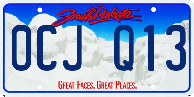 SD license plate 0CJQ13