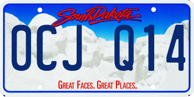 SD license plate 0CJQ14