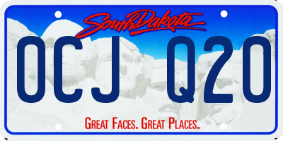 SD license plate 0CJQ20