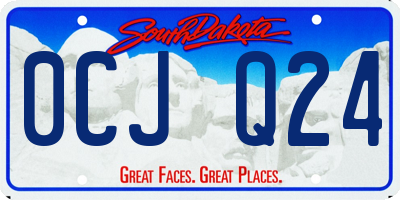 SD license plate 0CJQ24