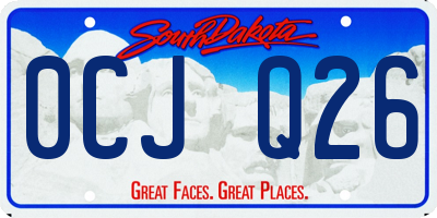 SD license plate 0CJQ26