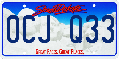 SD license plate 0CJQ33
