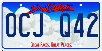 SD license plate 0CJQ42