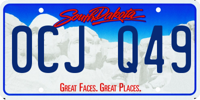 SD license plate 0CJQ49