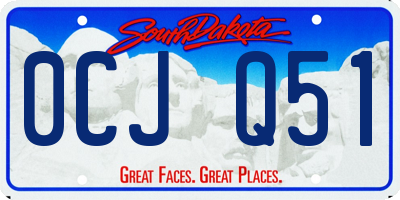 SD license plate 0CJQ51