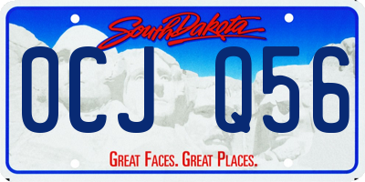 SD license plate 0CJQ56