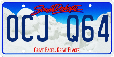 SD license plate 0CJQ64